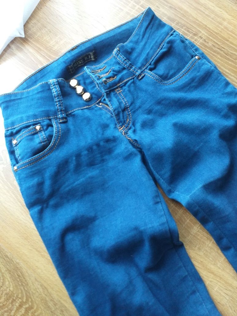 Spodnie damskie jeansowe r. S