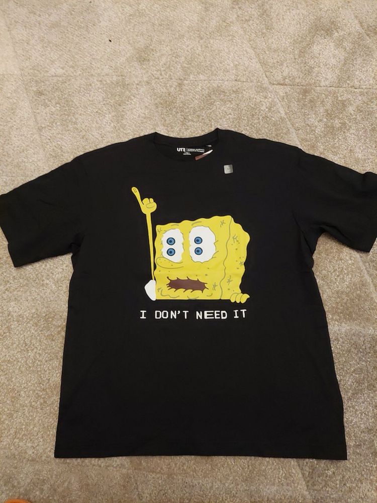 Футболка р.М Uniglo T-shirt SpongeBob SgurePants Cactus Plant Flea