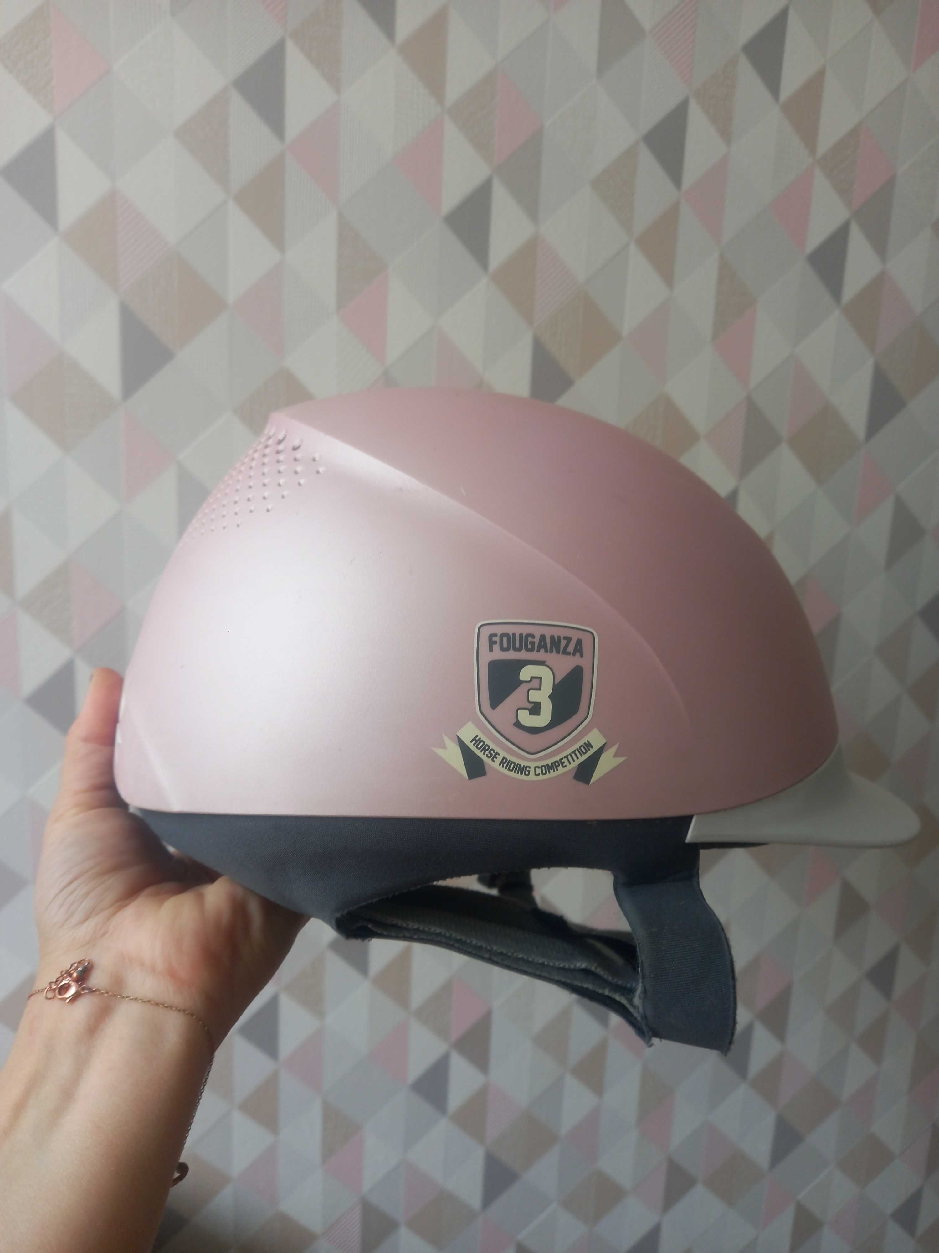 Kask jeździecki Safety 3 różowy FOUGANZA 53-55 r S