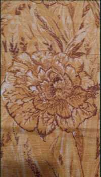 Kupon tkanina materiał bawełniany rudy w kwiaty NOWY długość 2,3 m
