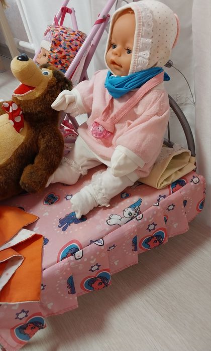 Пупс с ванной,коляска для  пупса , кроватка для пупса