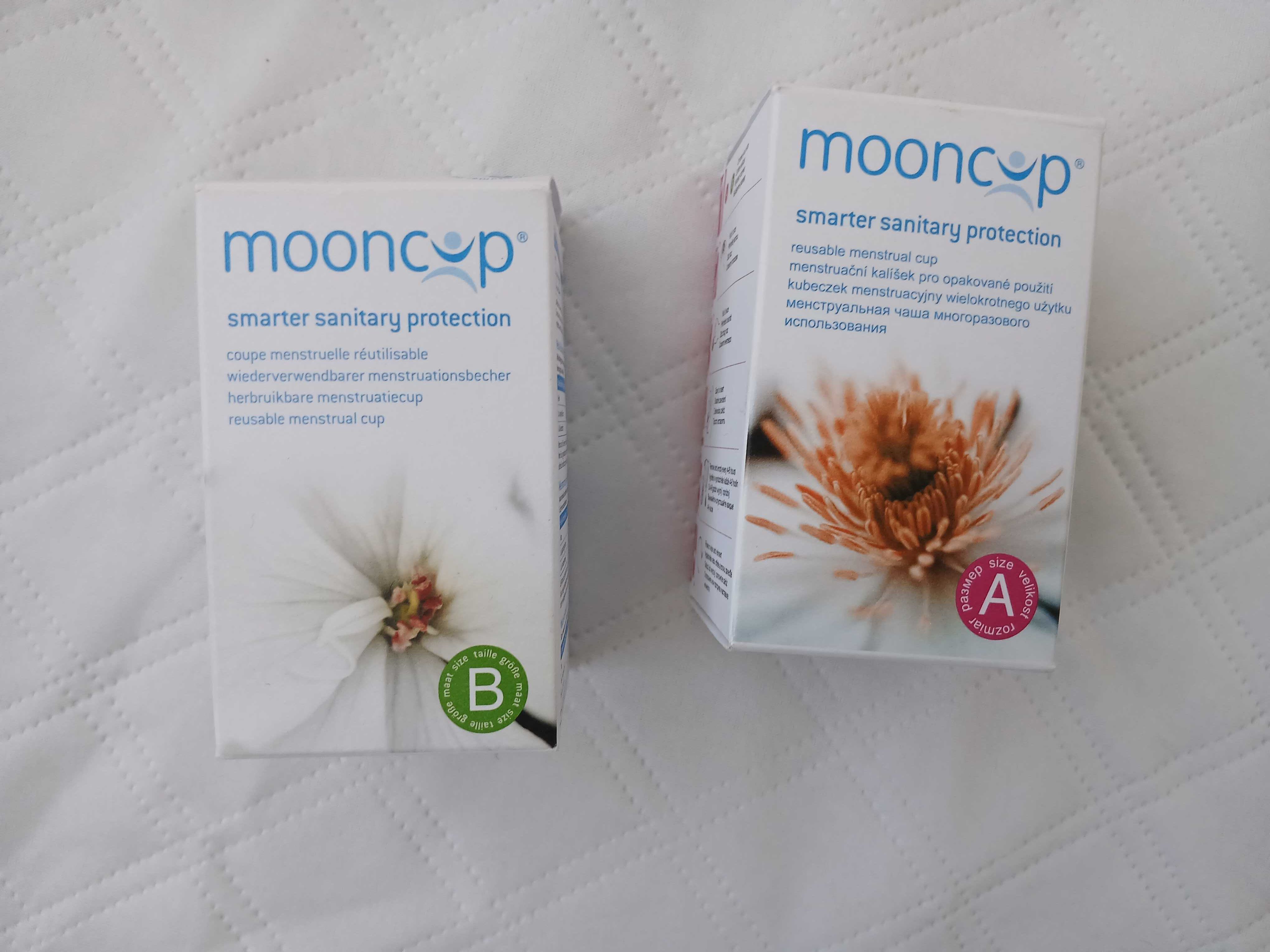 Kubeczki menstruacyjne w dwóch rozmiarach A i B Mooncup