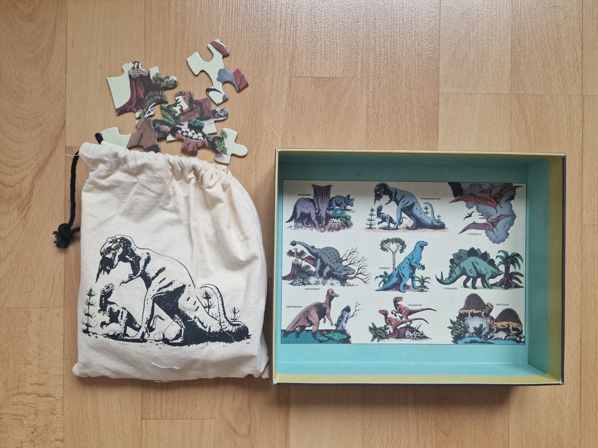 Puzzle dinozaury swiecące