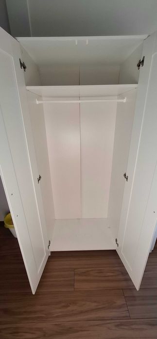 BRIMNES - biała szafa IKEA, 3 drzwi w tym 1 z lustrem