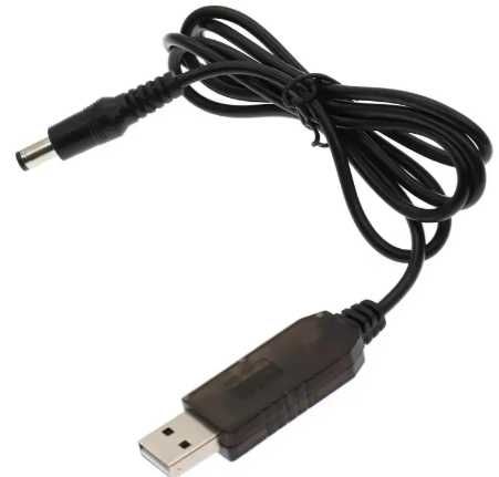 Кабель конвертер для Wi-Fi роутера з 5V на 12 V від USB (Power Bank)