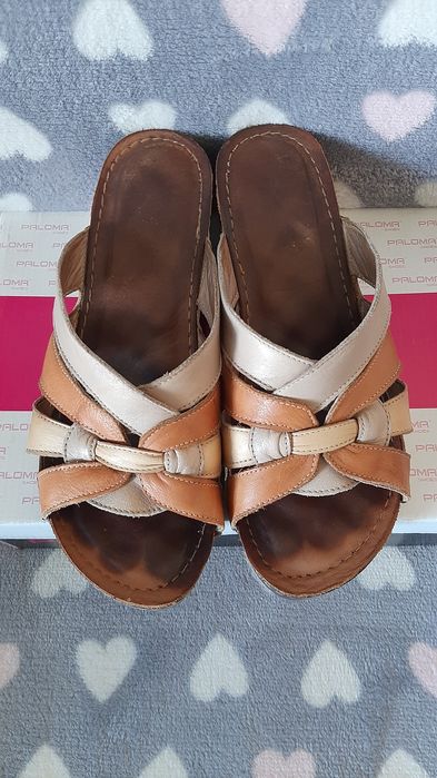 Жіноче взуття літнє антистрес шлёпанцы кожаные 39 разм