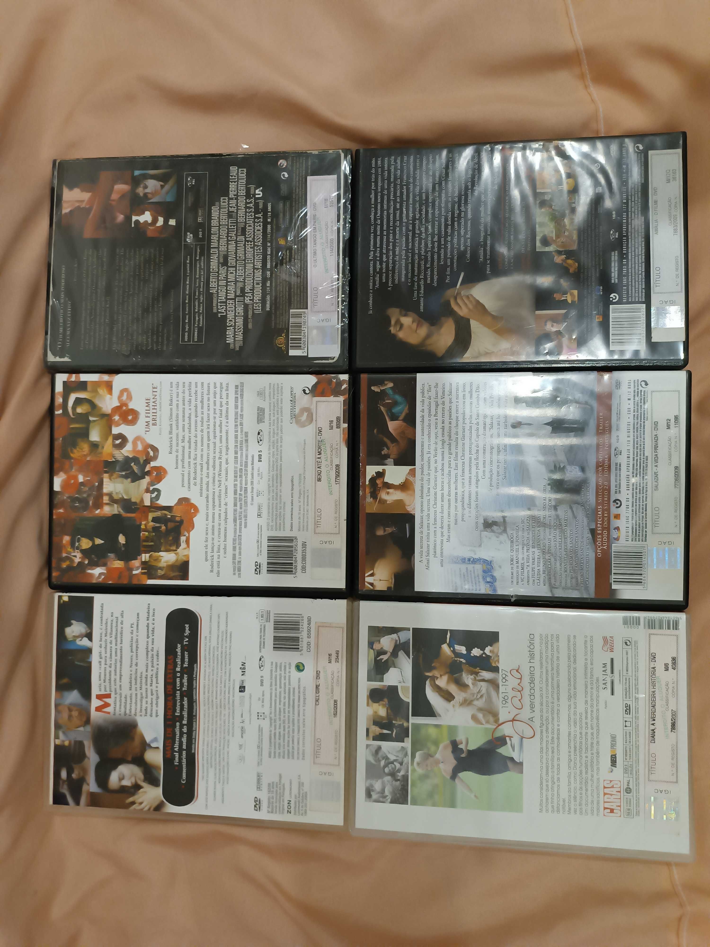 6 DVD's, dois ainda fechados