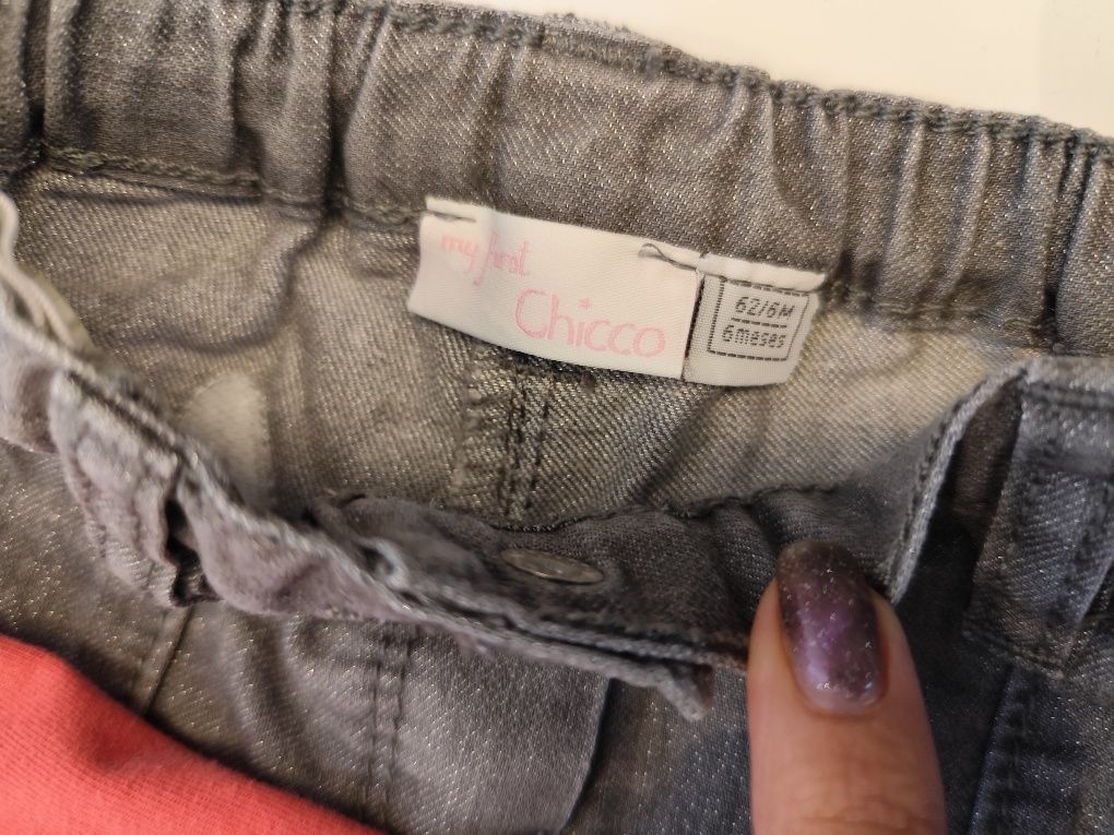 Conjunto camisola e calça menina Chicco 6 meses - 62 cms
