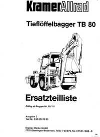 Katalog części Kramer TB 80