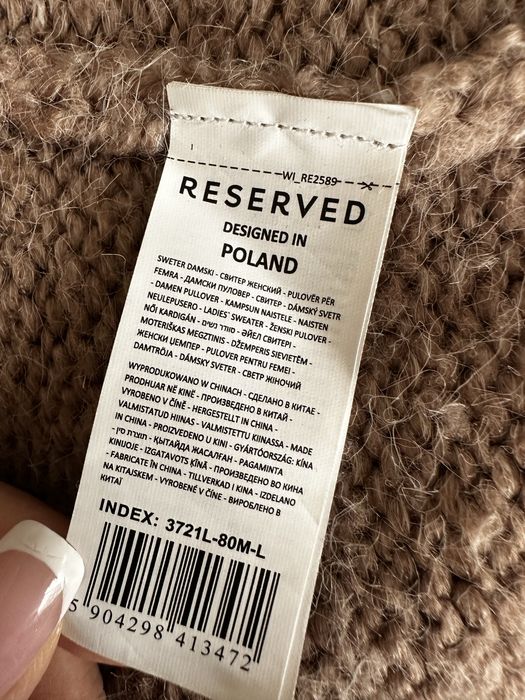 Reserved sweter golf w warkocze 40