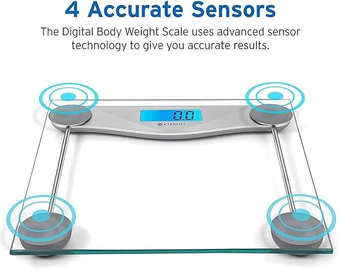 Etekcity EB4074C Cyfrowa waga łazienkowa szklana