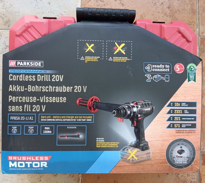 Aparafusadora Parkside Performance 20V 150Nm