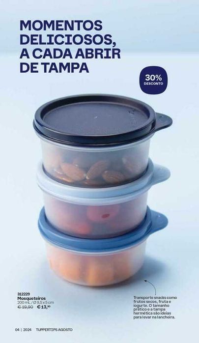 caixas snack tupperware