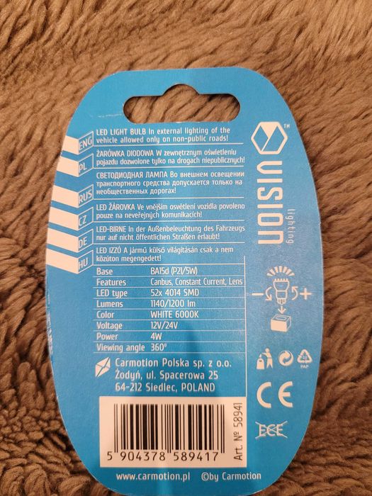 Żarówki VISION 12V/24V 2szt.