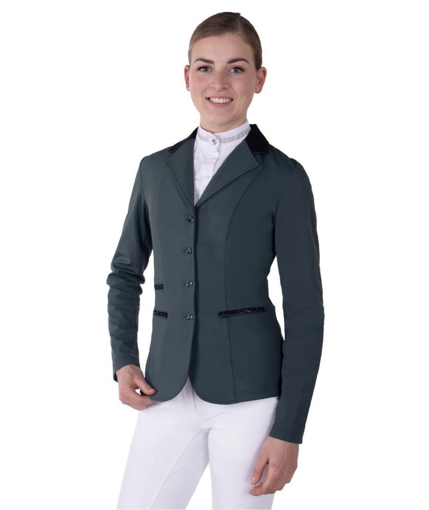 Frak konkursowy butelkowa zieleń QHP 164 cm jazda konna