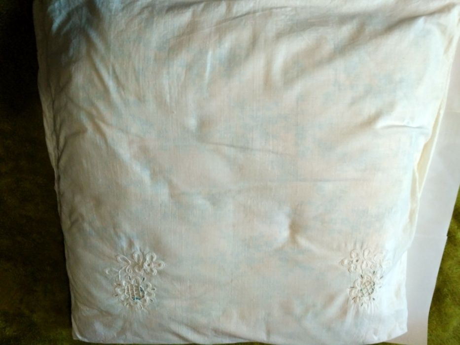2 подушки наволочки ссср советские белые с розами ришелье вышивка