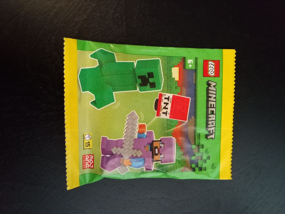 LEGO Minecraft minifigurki Steve+Creeper saszetka