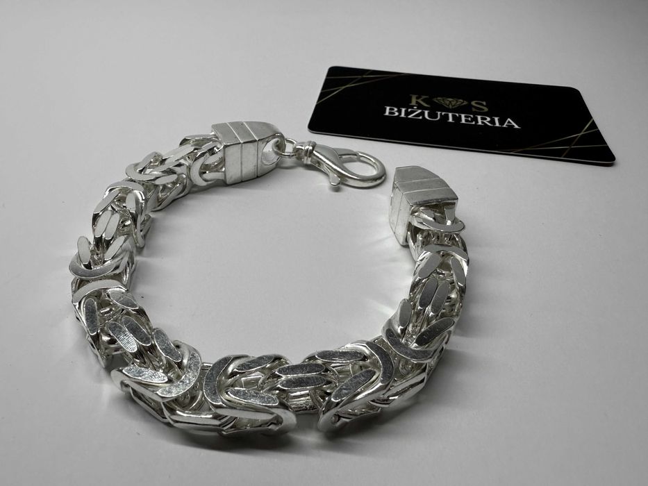 Srebrna Bransoletka Królewska 23,5 CM 107 GRAMY NOWA ! PR. 925 Okazja