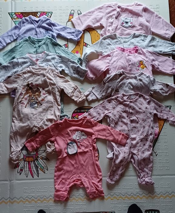 Wyprawka dla dziewczynki rozmiar 62, 48 sztuk