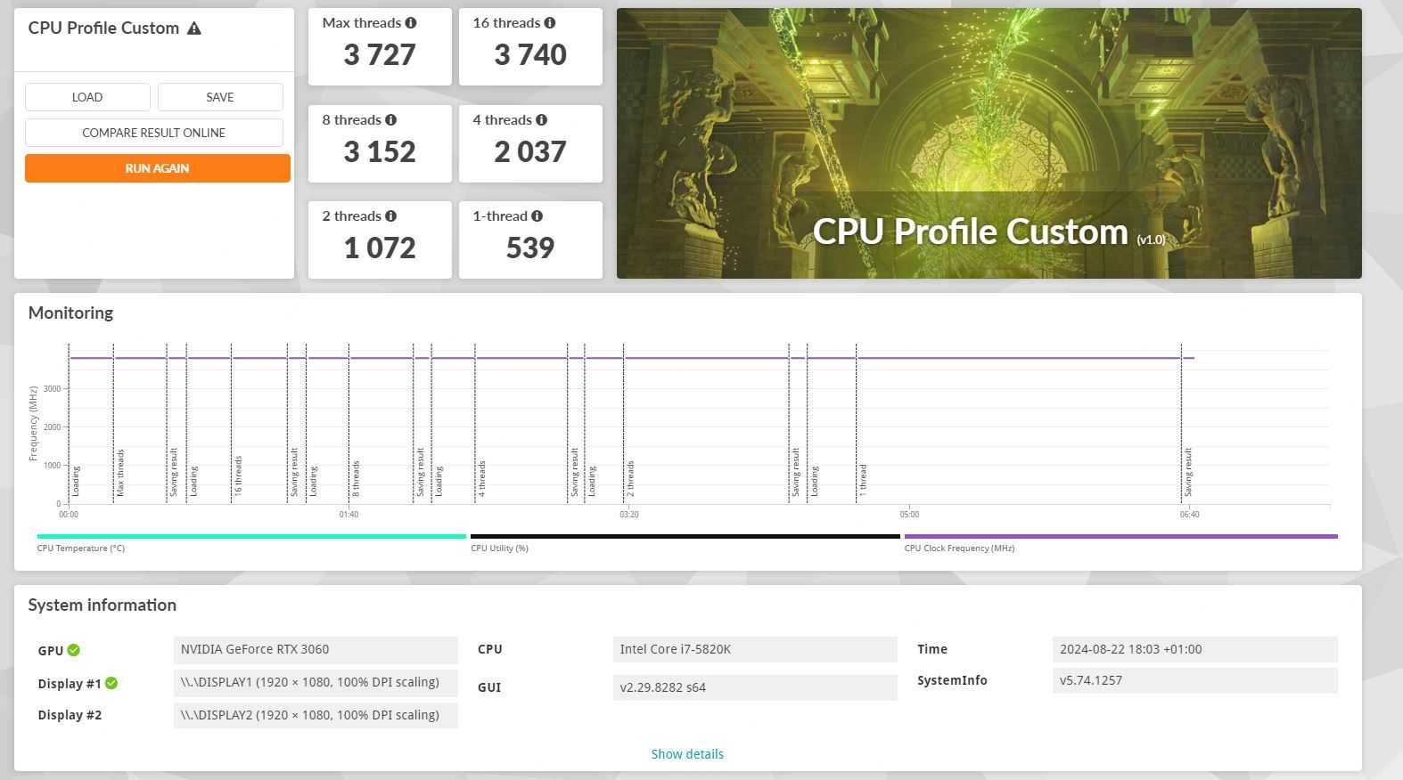 Processador Intel Core i7-5820K Socket 2011-3 USADO