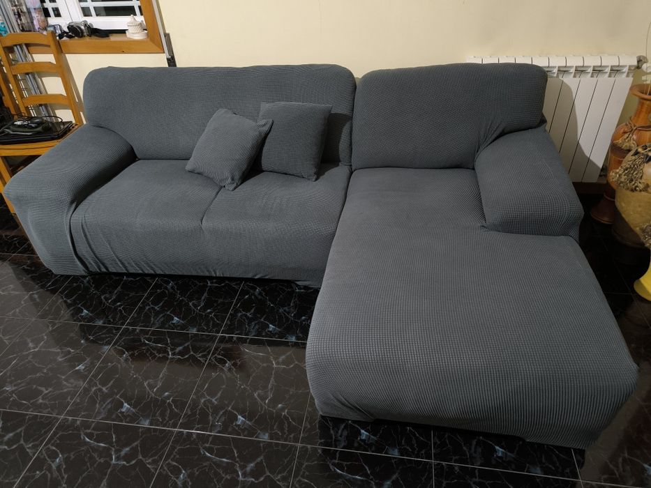 Sofá cinza 3 lugares