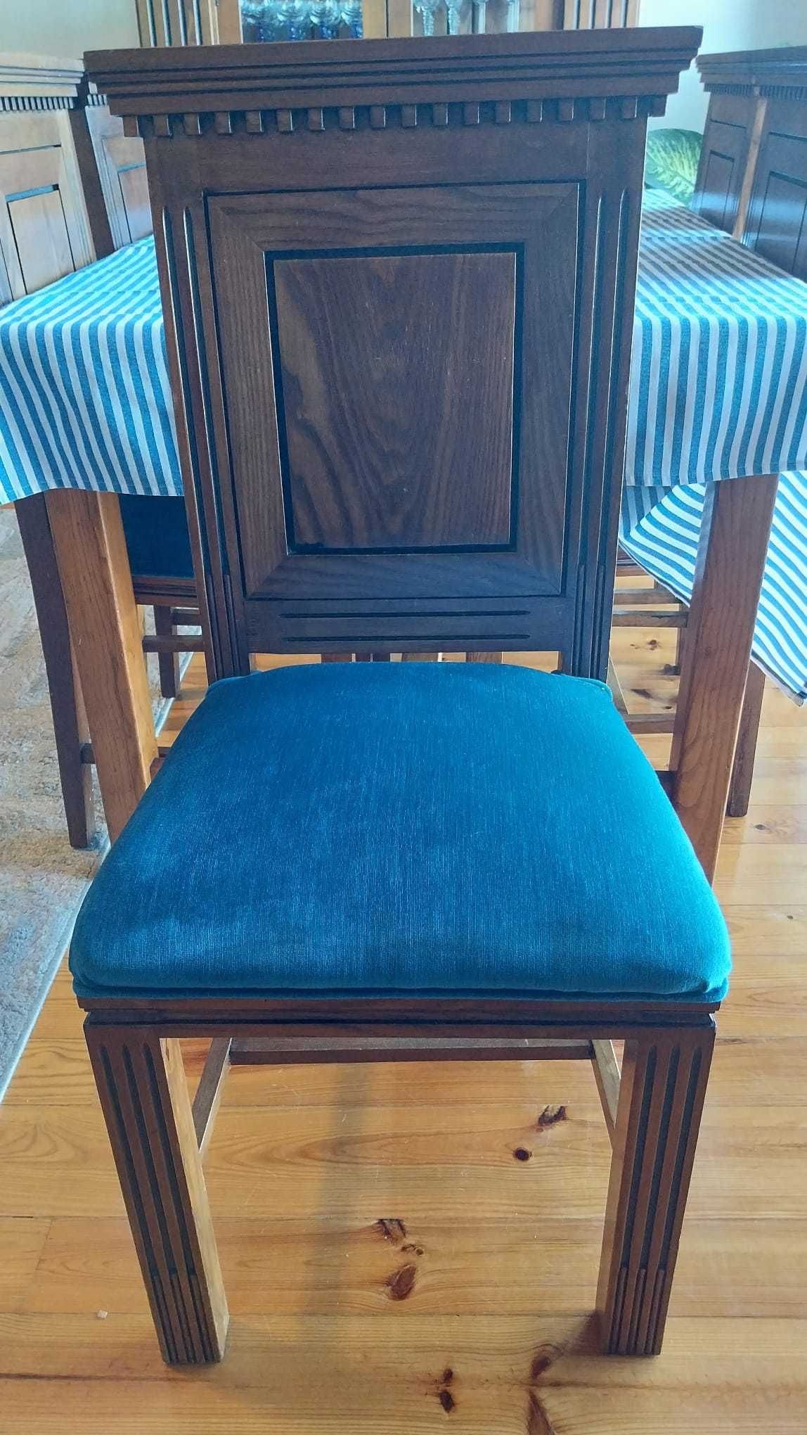 Conjunto de mobília em carvalho maciço, oak furniture set