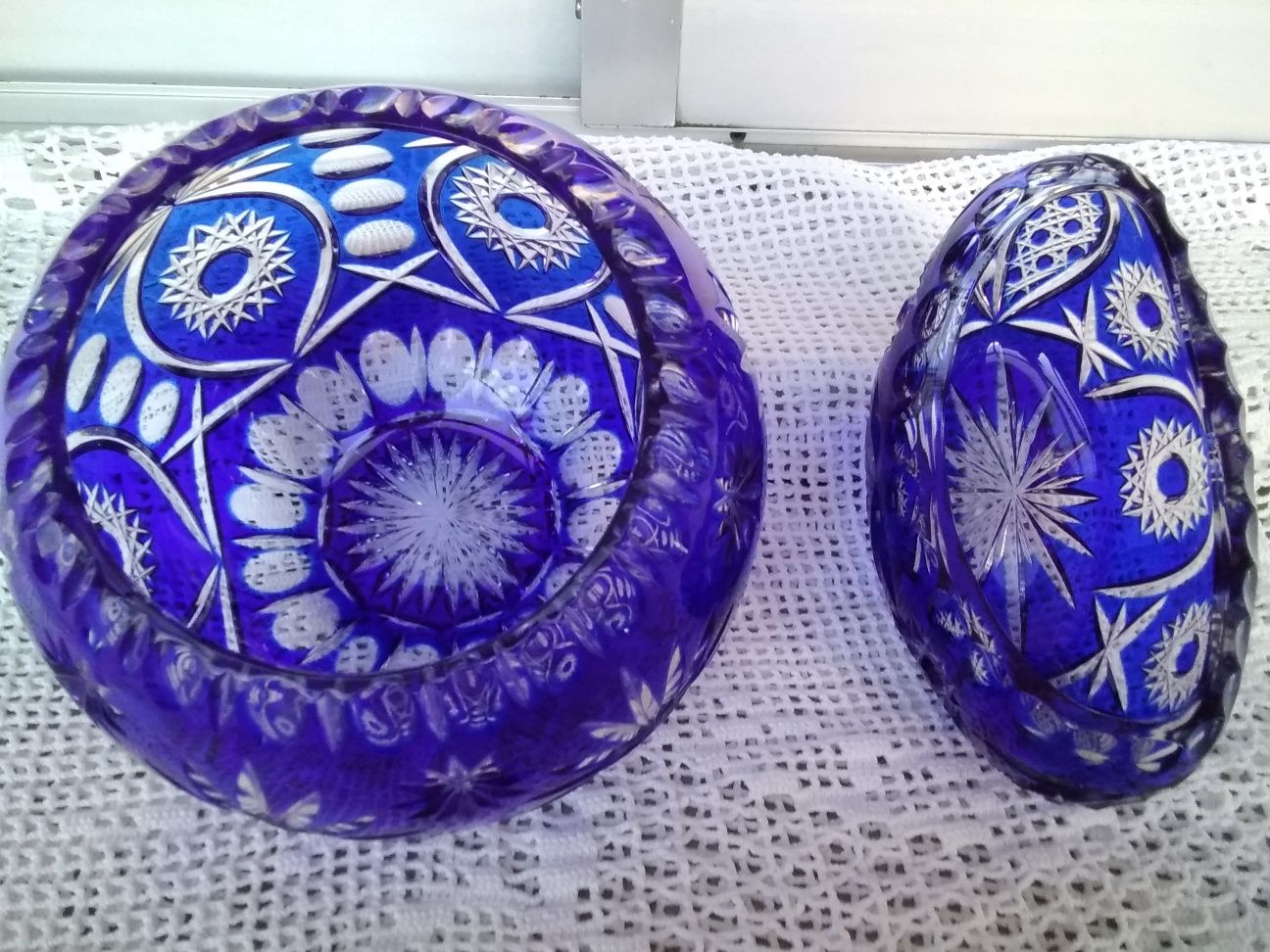 Duas jarras de Cristal da Boémia.