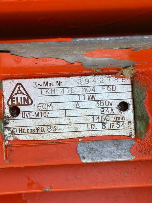 Dmuchawa AUER  do suszarni 11 KW rury ocynk