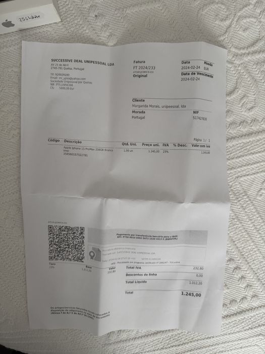 Iphone 15 pro max 256G com garantia