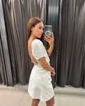 Сукня плаття Zara біла льон XS красива спинка