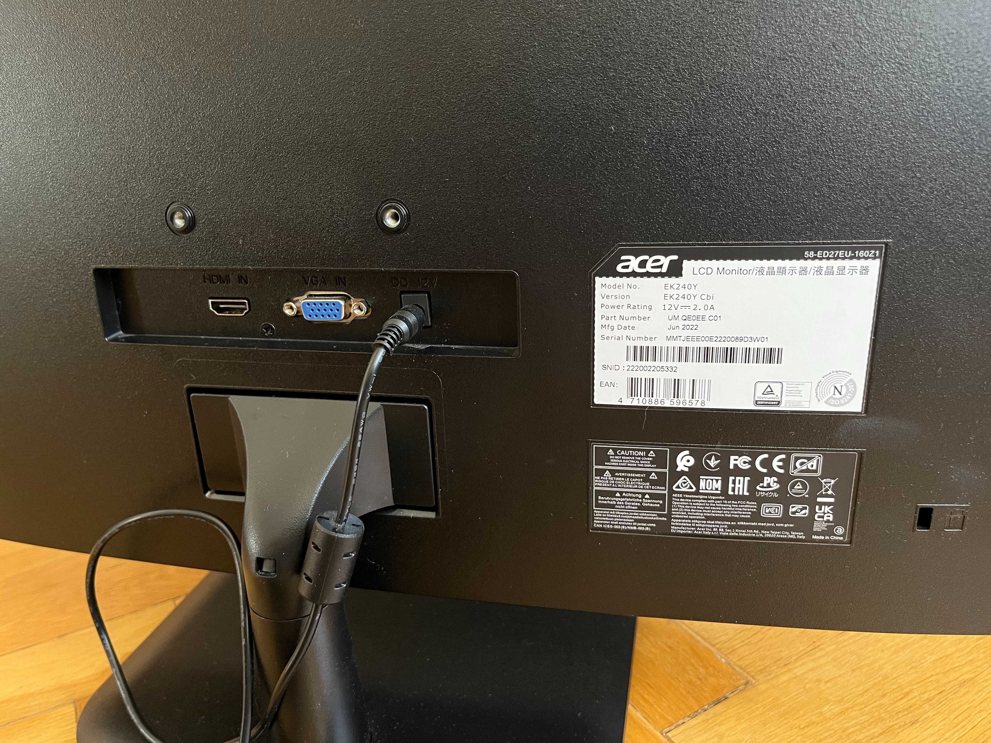 Monitor Acer EK240Y