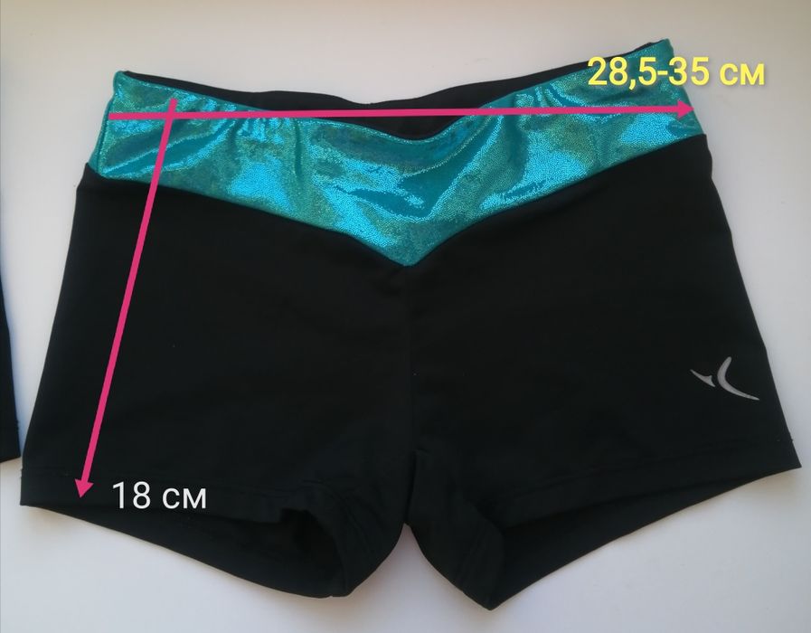 Шортики танцевальные для выступлений,на девочку чёрные эластик танцы