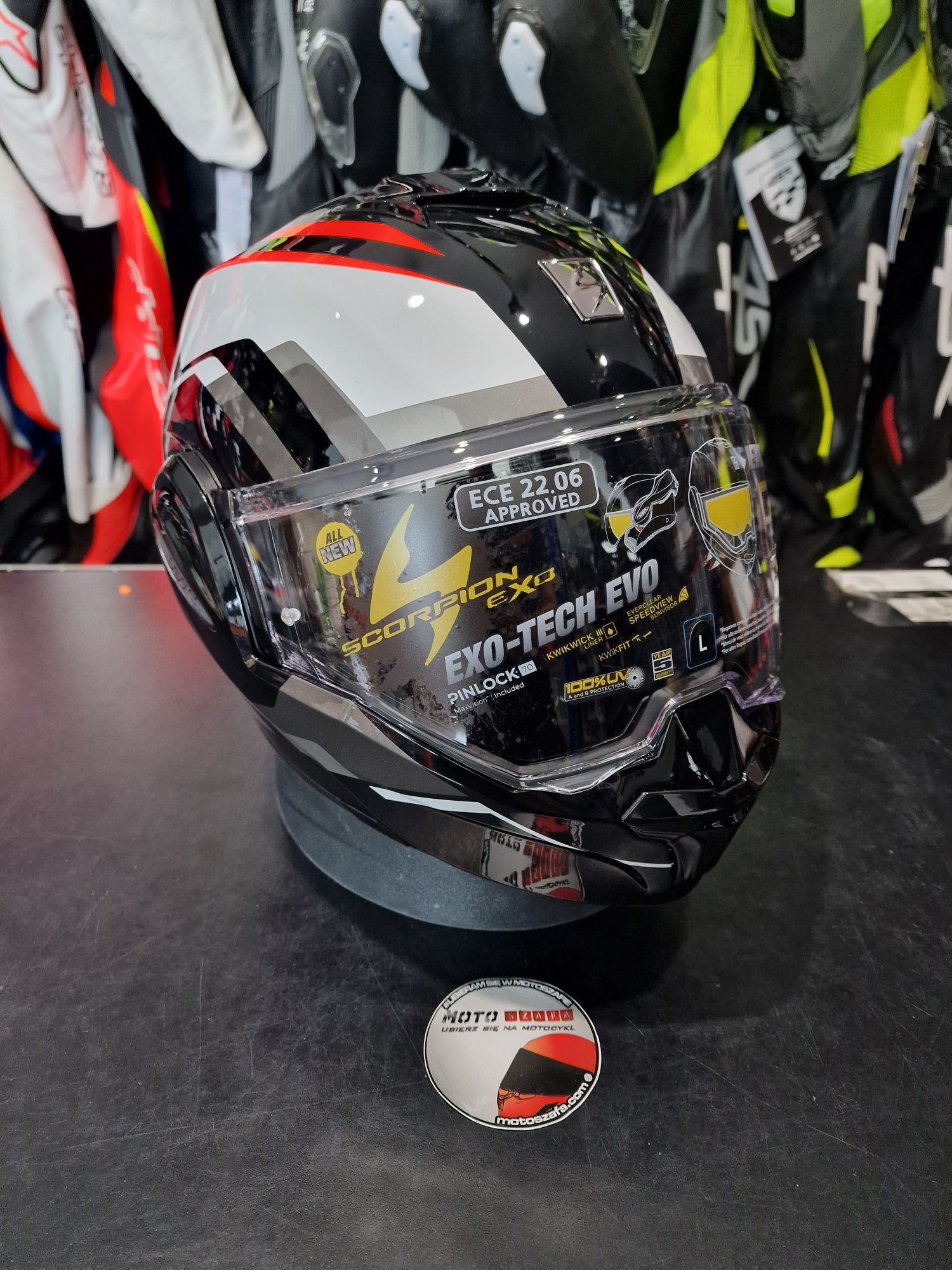 Kask motocyklowy SCORPION EXO-TECH evo FURIO Black/Red 'M 'L 'XL