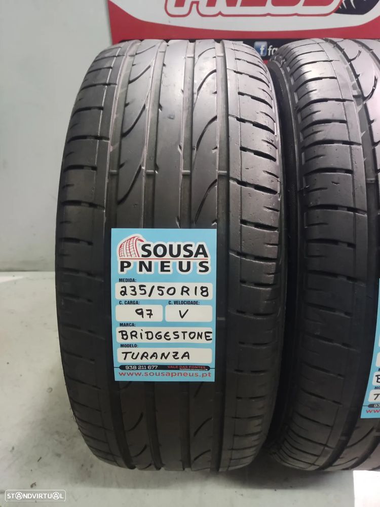 2 pneus semi novos bridgestone 235-50r18 oferta dos portes