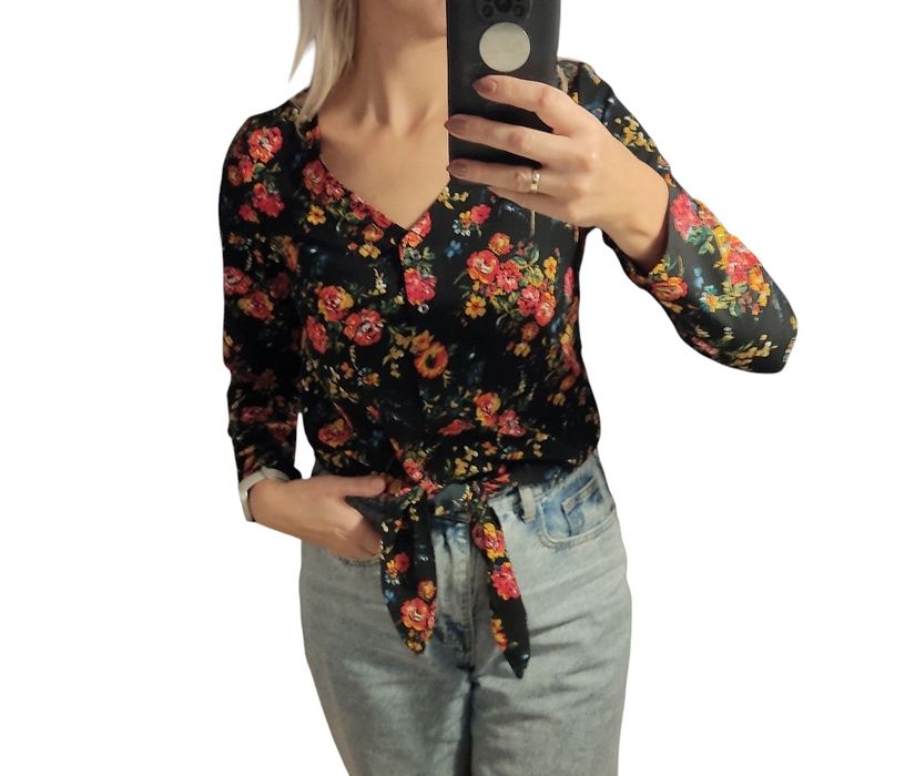 Koszula kwiaty z wiązaniem rozm s