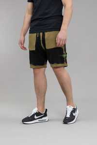 Stone Island BLACK&TAUPE Patch Shorts