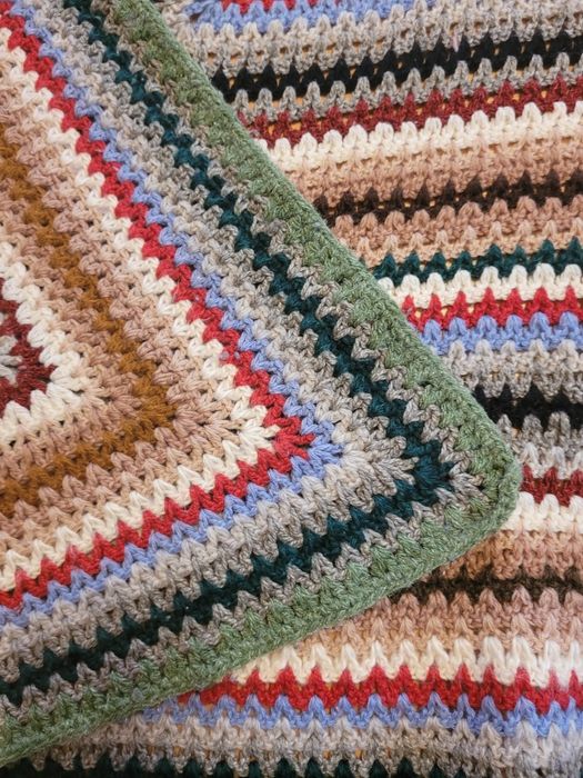 Koc ręcznie robiony na drutach