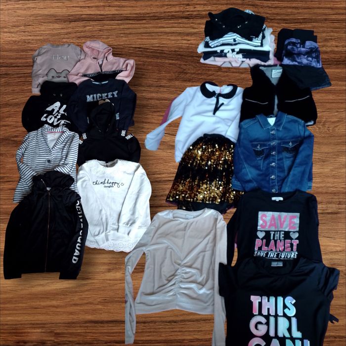 Mega paka 22szt. modnych firmowych ubranek 146 dla dziewczynki