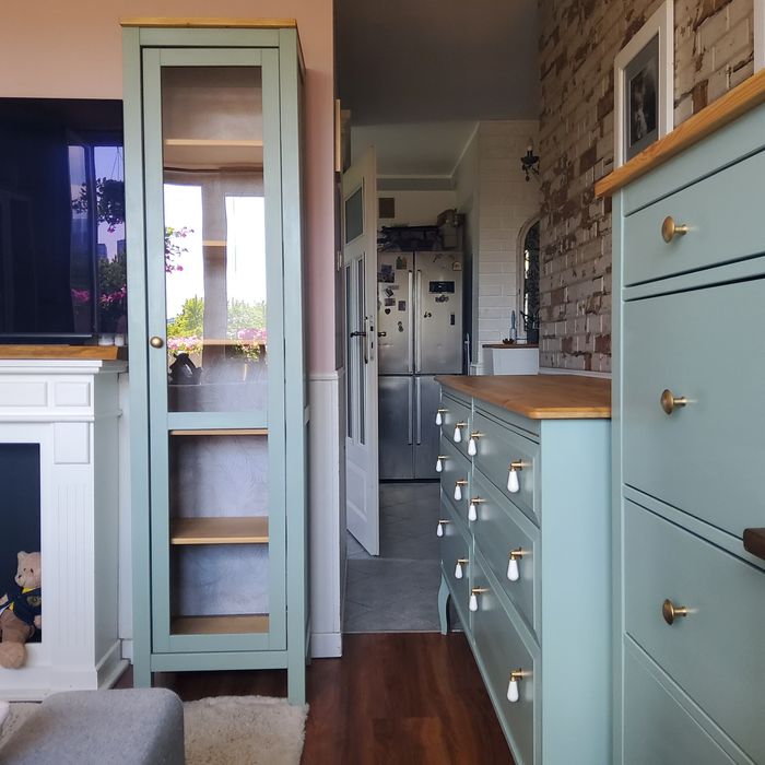 Komoda drewniana hemnes ikea szalwia leksvik szafa biurko blat