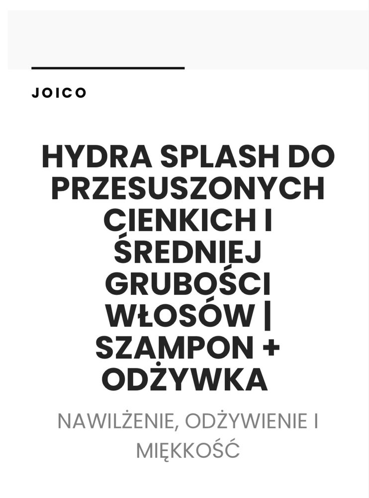 Zestaw Joico Hydra Splash.