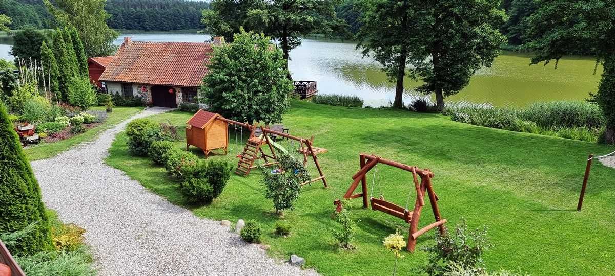 MAZURY dom bezp nad jeziorem 220m2 do 24os plaża las ognisko 2.08-9.08