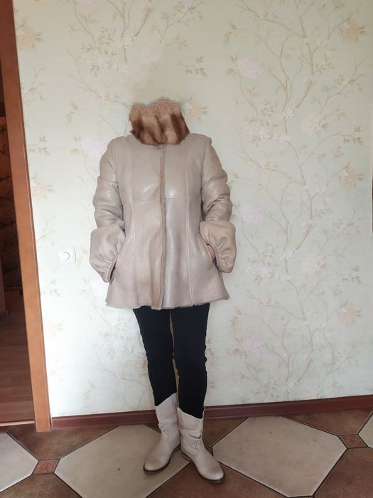 Дублёнка, натуральная, лёгкая размер M, ТОРГ