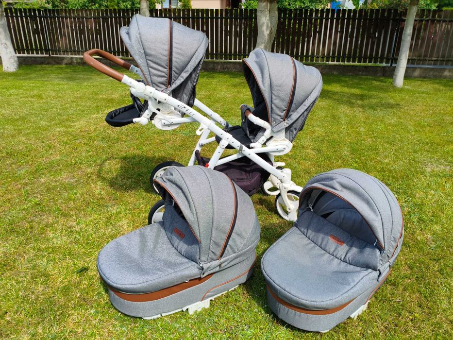 Wózek bliźniaczy 2w1