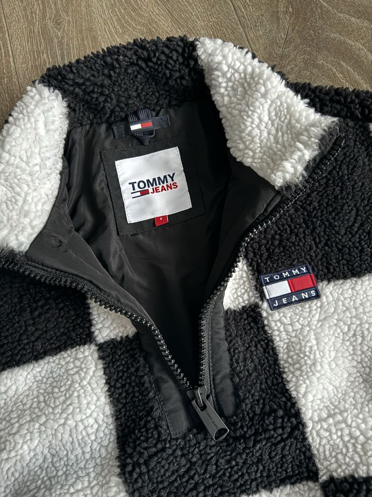 Світшот tommy jeans checkerboard sherpa popover
