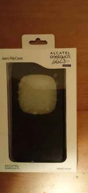 Flip Cover+Capa de Gel Preta para Alcatel Idol 3