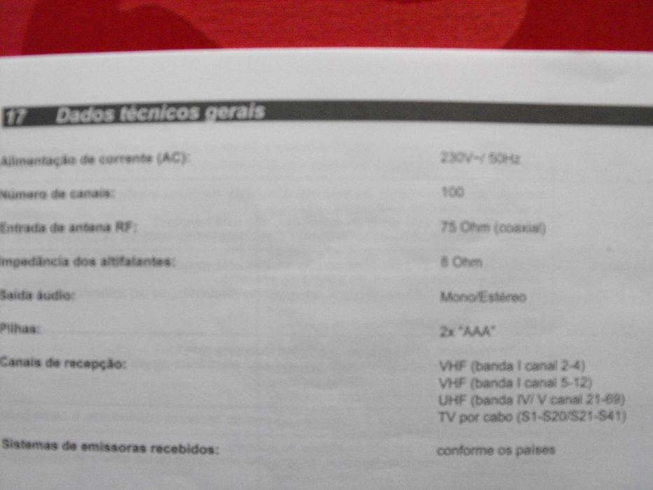 TV antiga WELLTECH 55cm