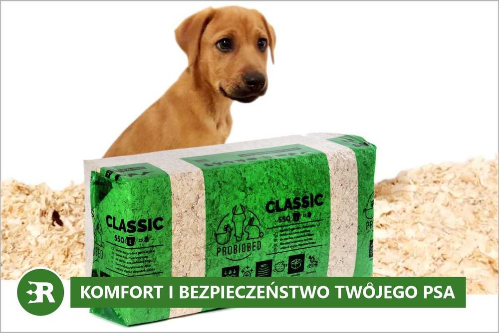 Odpylone trociny ProBioBED Classic dla psów 550 l (15 kg)