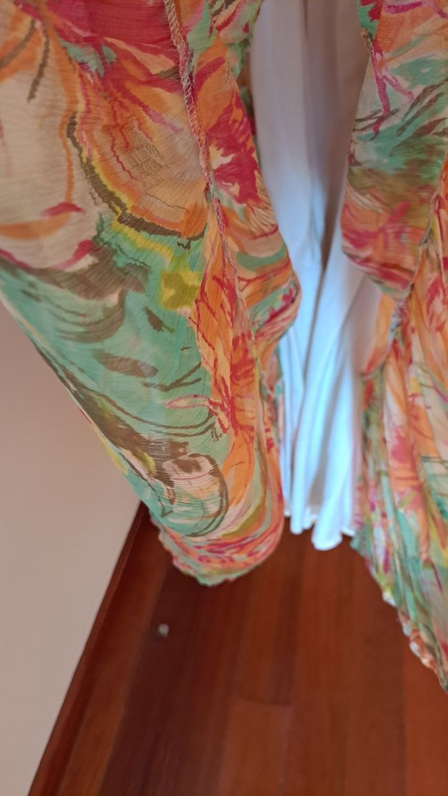Vestido verão estampado com forro