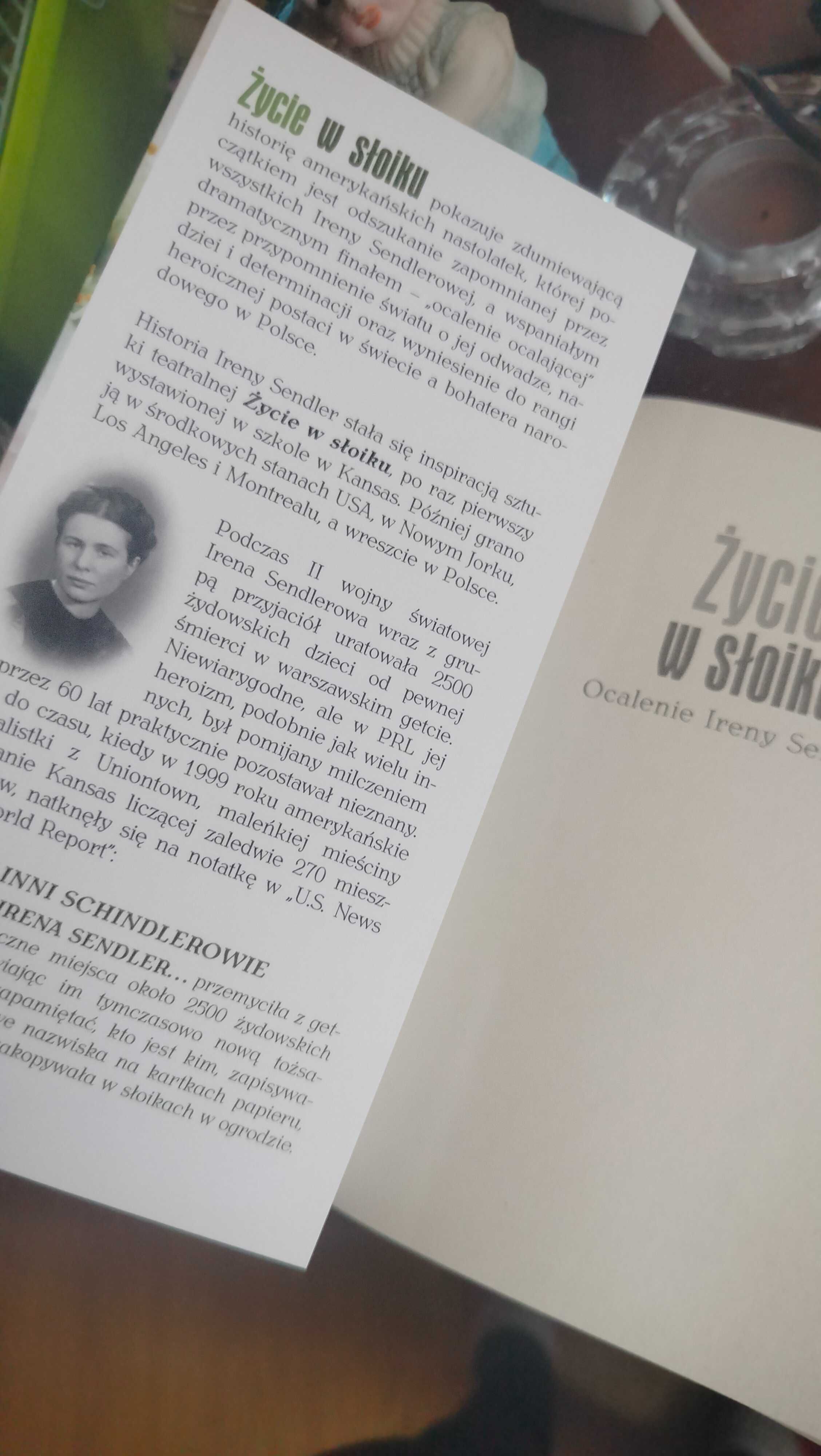 "Życie w słoiku" Ocalenie Ireny Sendler książka