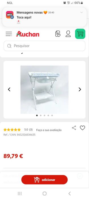 Banheira com muda fraldas